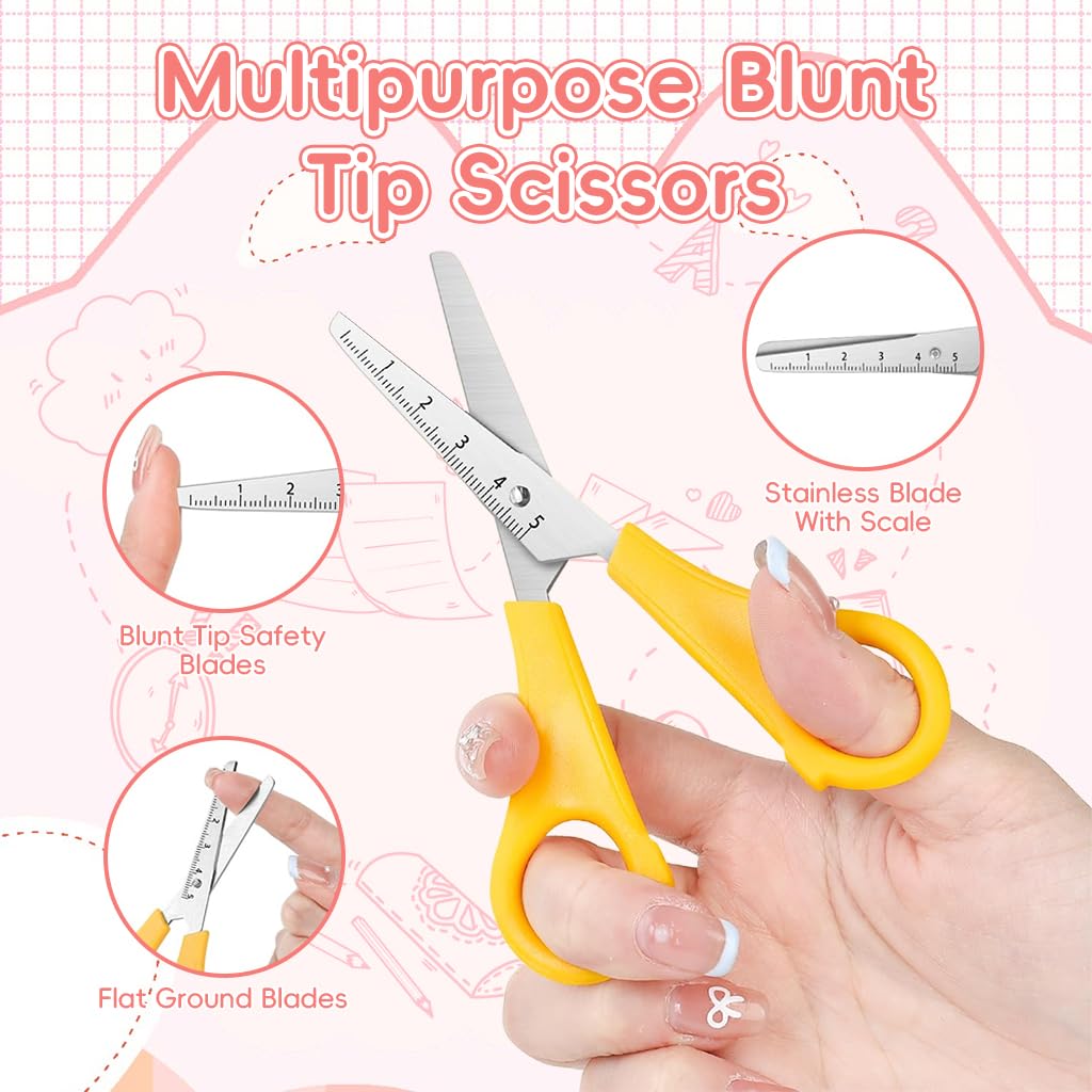 HASTHIP Kids Scissors Bulk Set of 3-Pack, 5 HASTHIP Kids Scissors Bulk Set of 3-Pack, 5